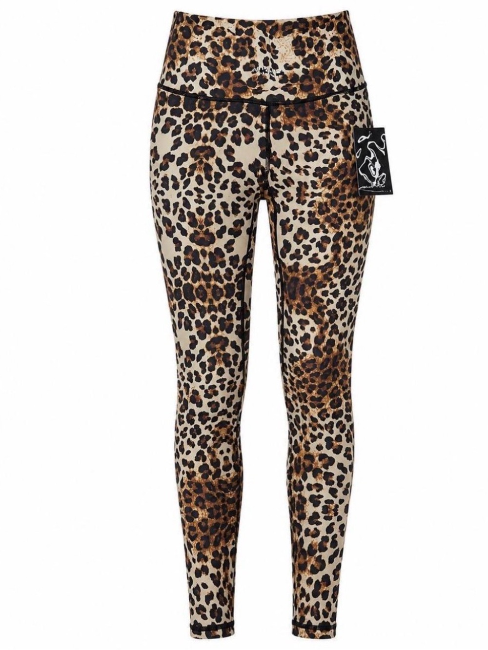 High-Rise Leopard Print Leggings - Brown